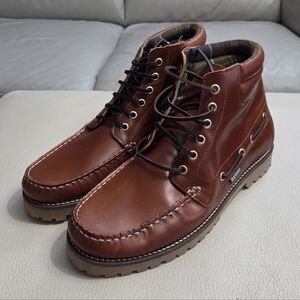 Barbour Men's Leather Tiller Moccasin Boots -Made In Portugal- UK 11/US 12/EU 45